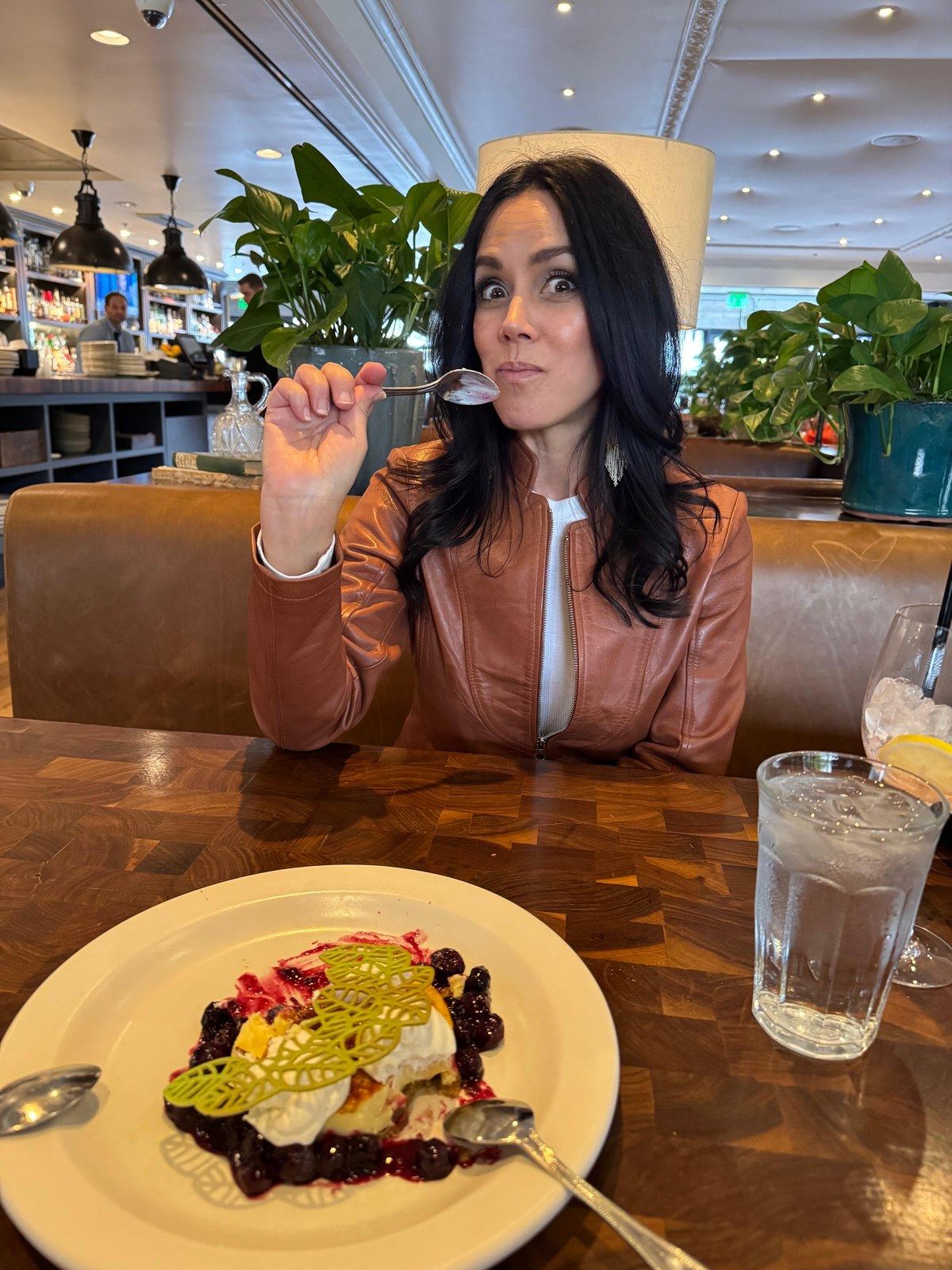 Destyn Moreno enjoying dessert at a favorite Phoenix restaurant