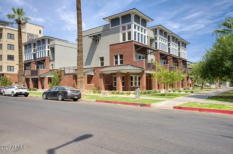Street view of The Sculptor's Residence townhome at 210 W McKinley Street, Phoenix