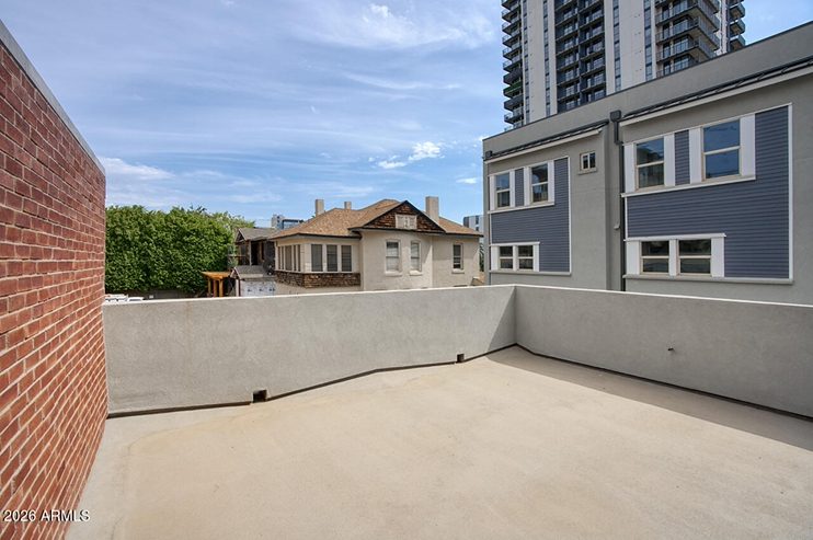 Rooftop deck with downtown Phoenix views at 210 W McKinley Street