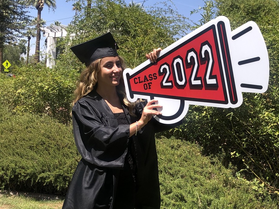 Destyn Moreno on her graduation day, Class of 2022